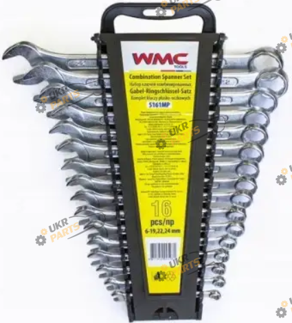 Набор рожковых-накидных ключей WMC Tools 6 мм 16 шт (5161MP)