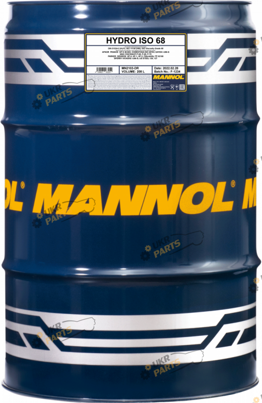 Масло гидравлическое Mannol Hydro ISO 68 208 л (MN2103-DR)