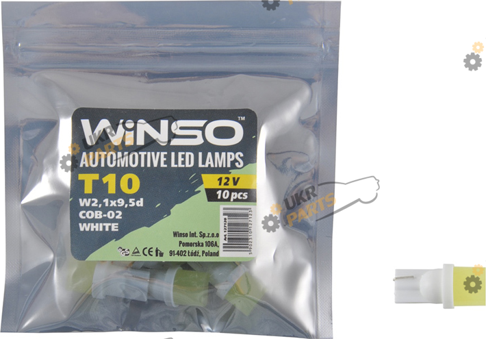 LED лампа Winso SMD T10 W2.1x9.5d упаковка 10шт T10 (127120)