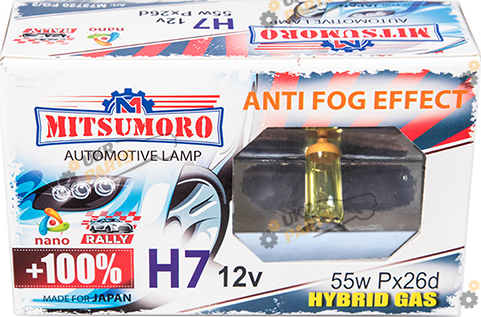 Галогеновая лампа Mitsumoro +100 anti fog effect H7 2 шт (M72720 FG/2)