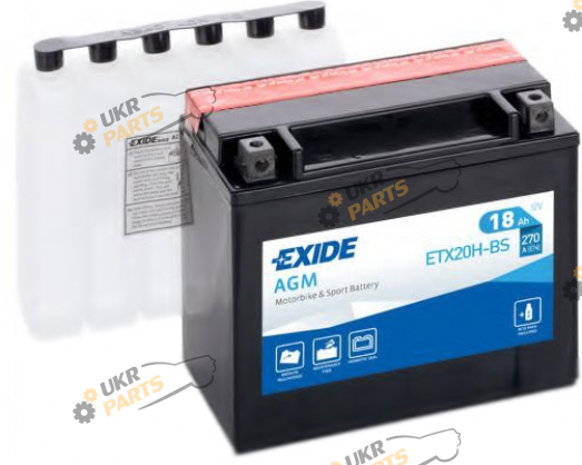 Мотоциклетный аккумулятор Exide 18 Ач (ETX20CH-BS)