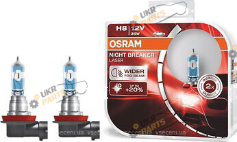Галогеновая лампа Osram NIGHT BREAKER LASER H8 2 шт (4052899991996)