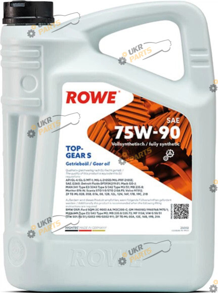 Масло трансмиссионное Rowe HIGHTEC TOPGEAR S 75W-90 5 л (25002-0050-99)