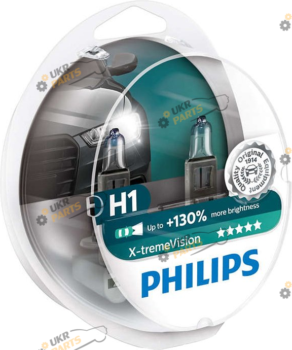 Галогеновая лампа Philips XVS2 12258 X-treme Vision SP (P14,5s) H1 1 шт (12258XV+S2)