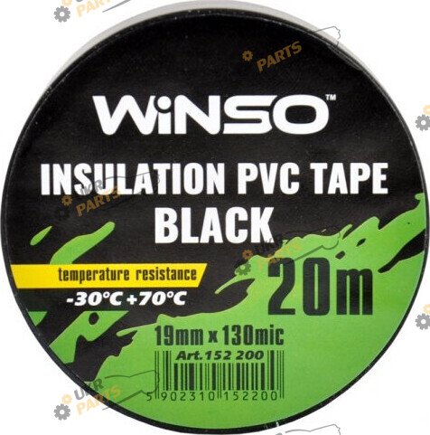 Изолента Winso черная 20 м / 19 мм (152200)