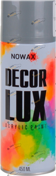 Аэрозольная краска NOWAX Diamond Decor Lux серебристо-серая 450 мл (NX48044)