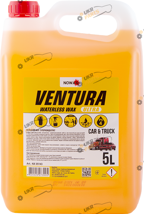 Воск для мойки NOWAX VENTURA ULTRA WATERLESS WAX 5 л (NX05143)