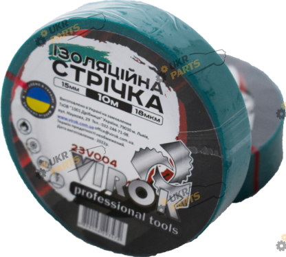 Изолента Virok зеленая 10 м / 15 мм (23V004)