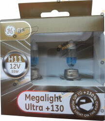 Галогеновая лампа General Electric Megalight Ultra 130 H11 2 шт (53110XNU.2D)