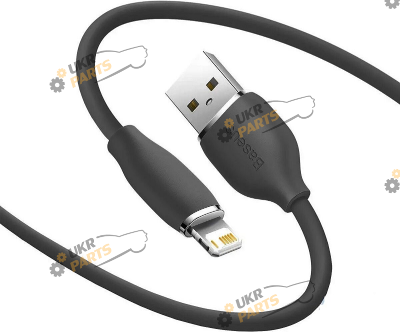Кабель Baseus Liquid Silica Gel Black USB/Lightning 2.4 А (CAGD000101)