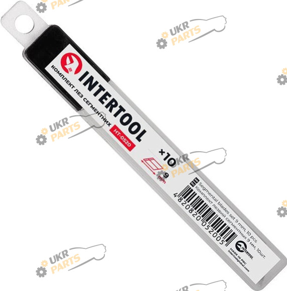 Набор лезвий для ножа Intertool 9 мм, 10шт. (HT-0520)
