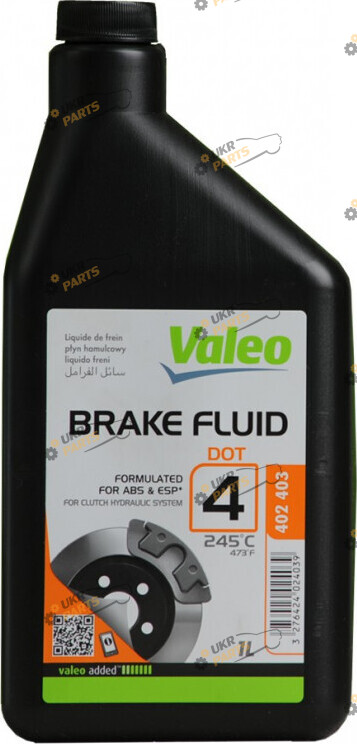 Тормозная жидкость Valeo DOT 4 1 л (402 403)