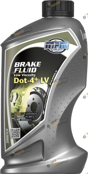 Тормозная жидкость MPM Oil DOT 4 + Lov Viscosity 1 л (20001LV)