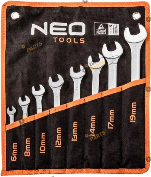 Ключ рожково-накидной NEO TOOLS 6-19 мм 8 од. (09-751)