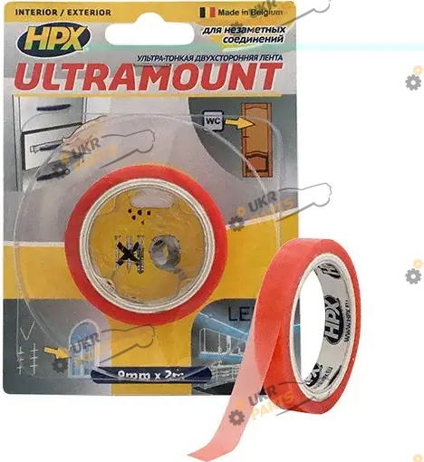 Двухсторонний Скотч Hpx Ultra Mount прозрачный 2 м / 9 мм (UM0902)