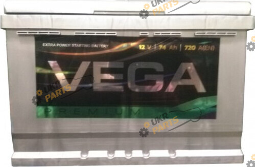 Автомобильный аккумулятор Vega Premium 720A R+ 74 Ач (6СТ-74АЗ)