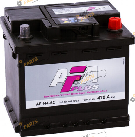 Автомобильный аккумулятор AFA R+ 470 A 52 Ач (552 400 047)
