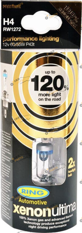 Галогеновая лампа Ring Xenon Ultima + 120% H4 2 шт (RW1272)