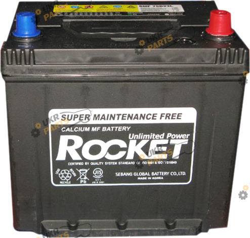 Автомобильный аккумулятор Rocket 6СТ-65 Asia 580 А 65 Ач (SMF 75D23L)