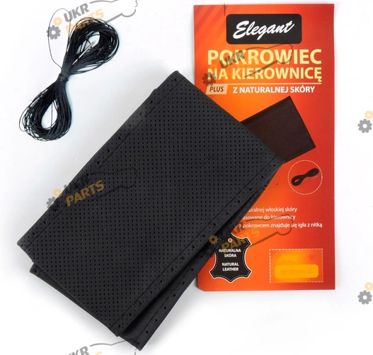 Оплетка руля Elegant M (37-39 см) черный (105 007)