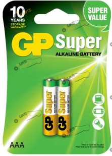 Солевая батарейка GP 1.5V 24A-U2 ААA 2 шт. (4891199000041)