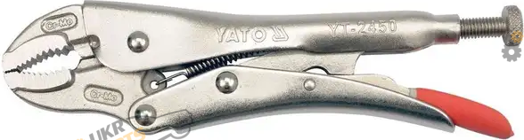 Клещи зажимные Yato с фиксатором, L= 180 мм (YT-2450)