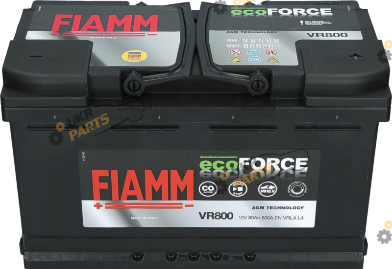 Автомобильный аккумулятор Fiamm ECOFORCE AGM VR800 80 Ач (7906201)