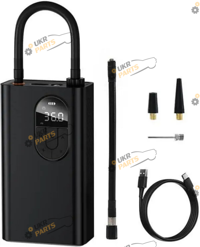 Электронасос для автомобильных шин Baseus ENERGY SOURCE INFLATOR PUMP BLACK (CRNL040001)