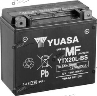 Мотоциклетный аккумулятор Yuasa МОТО MF VRLA Battery 18.9 Ач (YTX20L-BS)