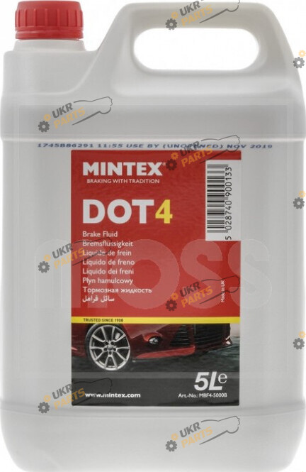 Тормозная жидкость Mintex DOT 4 5 л (MBF4-5000B)