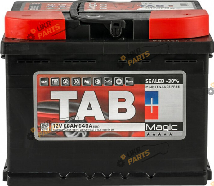 Автомобильный аккумулятор TAB Magic (0) Euro 66 Ач (189 065)