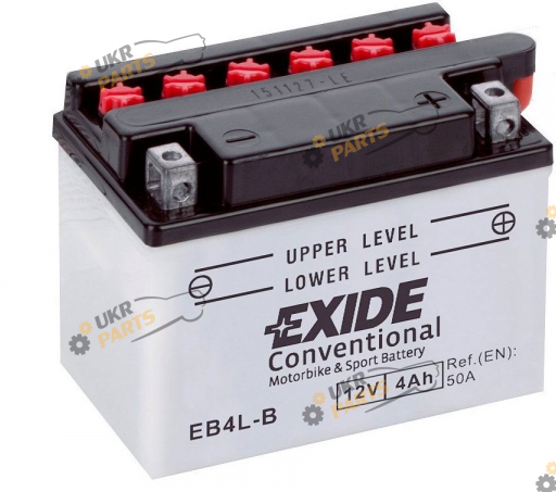 Мотоциклетный аккумулятор Exide 4 Ач (EB4L-B)