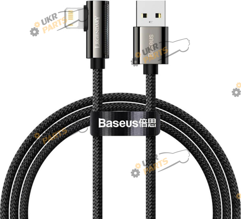 Кабель Baseus Legend Series Elbow Black USB/Lightning 2.4 А (CALCS-A01)