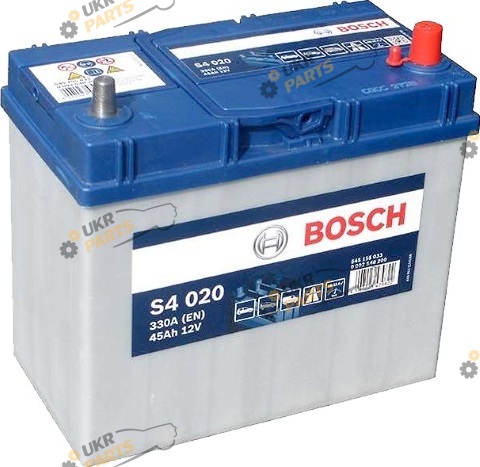 Автомобильный аккумулятор Bosch S4 SILVER (S4 020) 330 А 45 Ач (0092S40200)