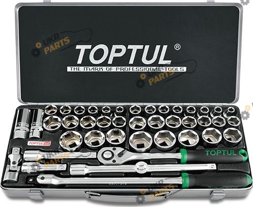 Набор инструментов Toptul 1/2 (8-32 мм, 3/8-1 1/4 дюйма) 43 предмета (GCAD4303)