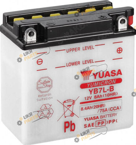 Мотоциклетный аккумулятор Yuasa МОТО YuMicron Battery 8.4 Ач (YB7L-B)