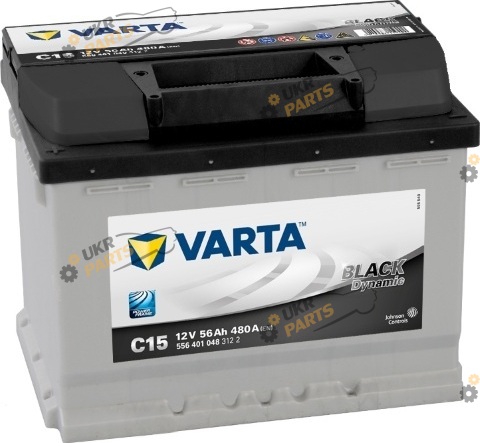 Автомобильный аккумулятор Varta Black Dynamic (+/-) C15 56 Ач (556401048)