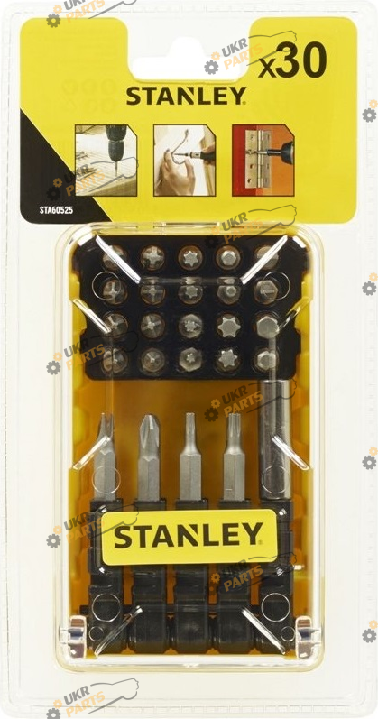 Набор бит Stanley с магнитным держателем L=60 мм, 30 шт магнитный (STA60525-XJ)