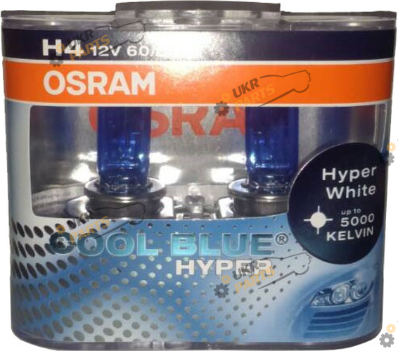 Галогеновая лампа Osram Cool Blue Hyper H4 2 шт (62193CBH+DUOBOX)