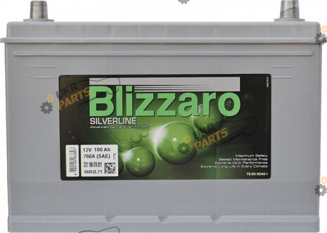 Автомобильный аккумулятор Blizzaro Silverline Asia 760A, L+ 100 Ач (D31 100 076 111)