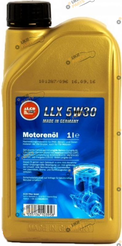 Моторное масло Alco LLX 5W-30 1 л (ALCO571)