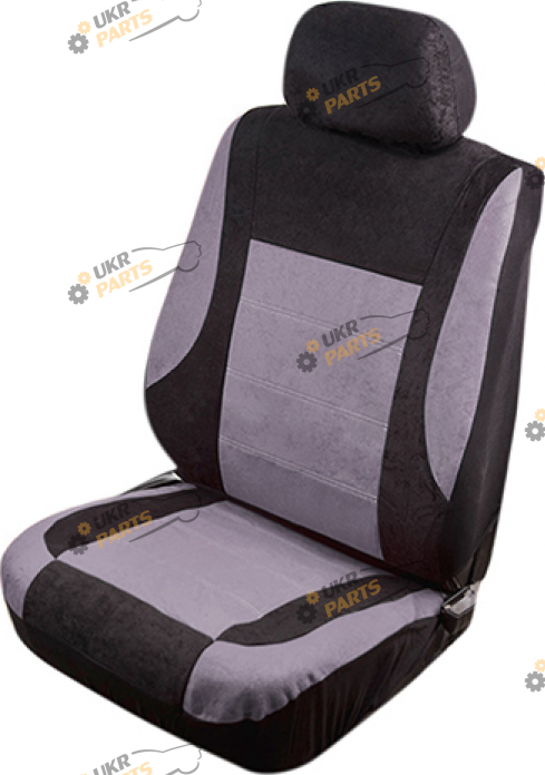 Чехлы для сидений Vitol NEW Polyester (полный комплект 11ед.) черно-серые (VSC-191056P-11 BK/GY NEW)