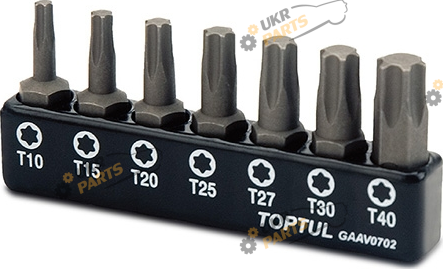Набор бит Toptul T10-T40 Стандарт (GAAV0702)