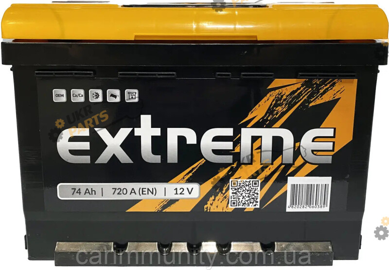 Автомобильный аккумулятор Extreme 74 Ач (6CT-74 A (0) EXTREME)