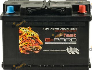 Автомобильный аккумулятор G-Pard Fast Euro 78 Ач (TRC078-F00)