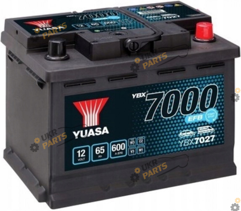 Автомобильный аккумулятор Yuasa 65Ah 600A EFB Start Stop 65 Ач (YBX7027)