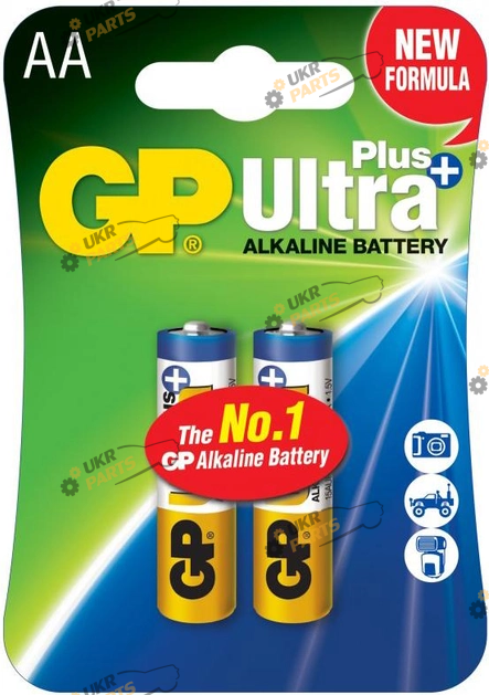 Батарейка GP Ultra Plus Alkaline блистер AA 2 шт. (15AUP-U2)