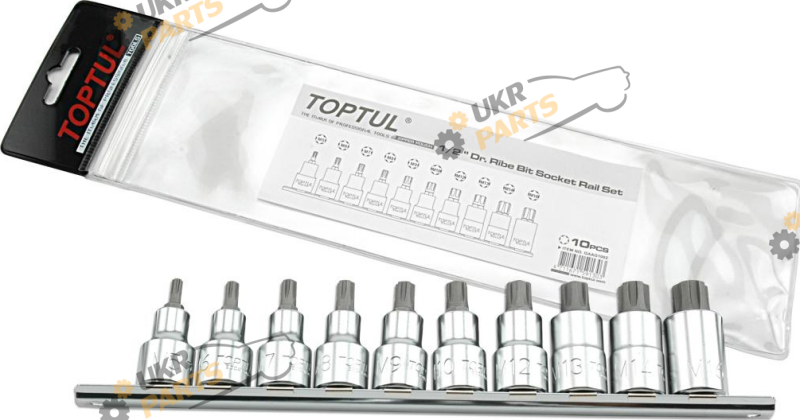 Набор торцевых головок Toptul квадрат 1/2