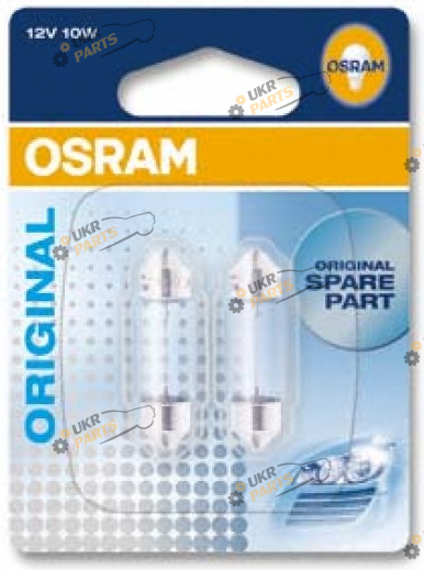 Лампочка габарита Osram C5W 41mm 12V SV8.5-8 10X2 Blister (6411-BLI2)