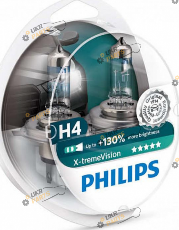 Галогеновая лампа Philips X-treme Vision +130% H4 2 шт (24990)